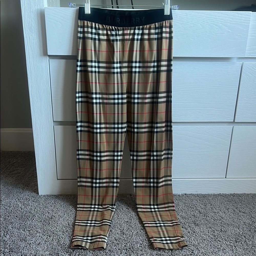 Burberry Check Stretch Jersey Leggings